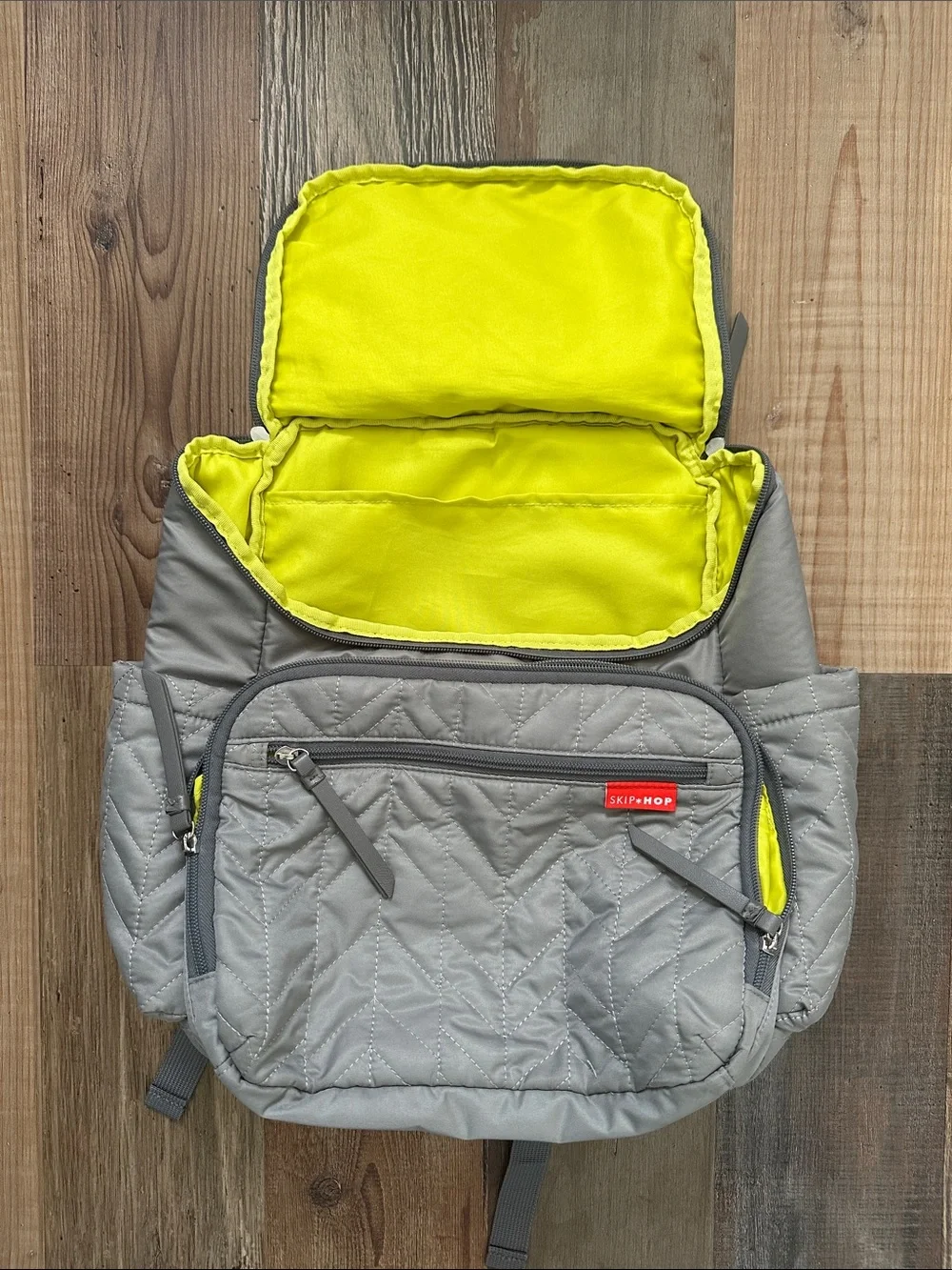 Skip Hop quilted gray